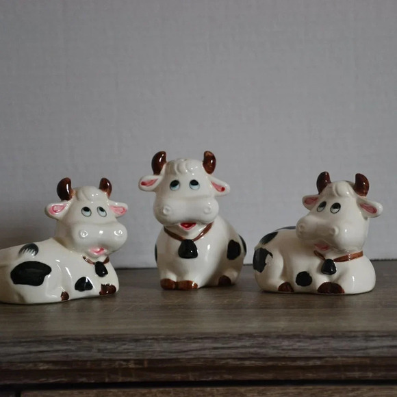 Vtg Anthropomorphic Cow Condiment  set - Picture 1 of 7